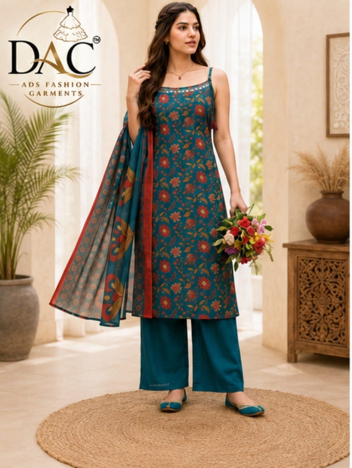 Premium Printed Cotton Suit Set with Dupatta for Women                                                                                    |